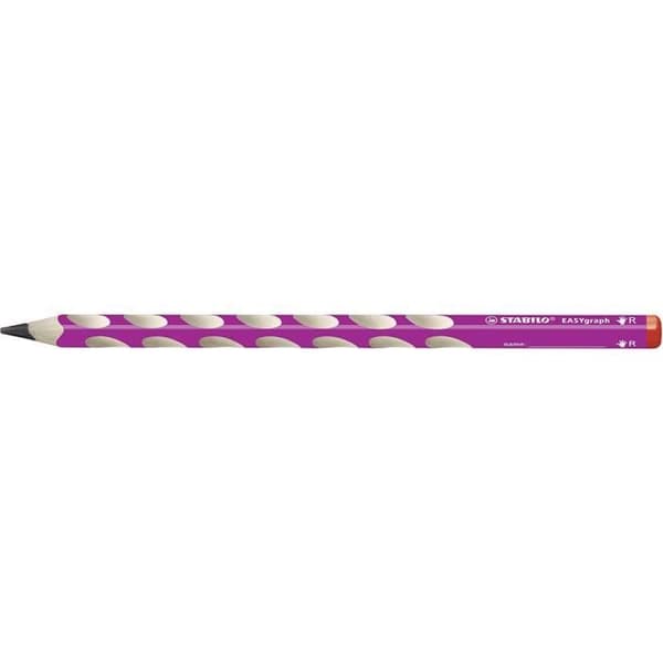 STABILO EASYgraph - 12-pack ergonomiska grafitpenna HB (rosa) - Högerhänt - 322/01-HB