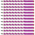 Miniatyrbild 1 av 4: STABILO EASYgraph - 12-pack ergonomiska grafitpenna HB (rosa) - Högerhänt - 322/01-HB