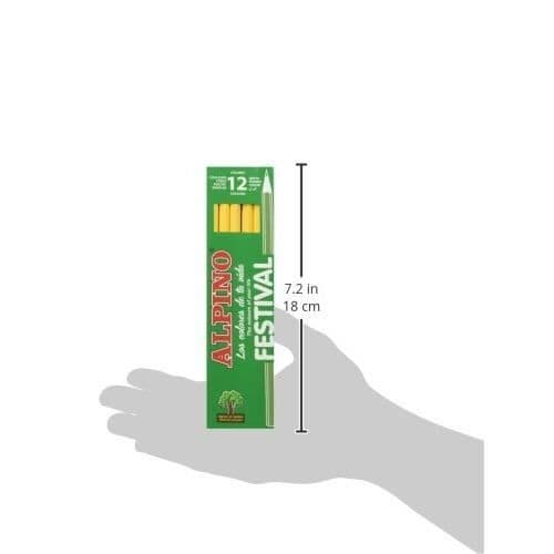 Alpino Alpin Festival Pencil, 12 enheter, gul färg - C0131002