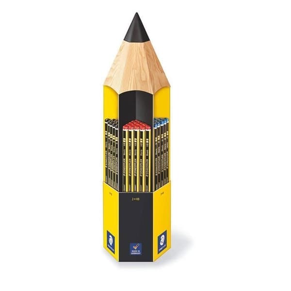 Noris® 120 - Visning av 90 olika grafitpennor (2B-B-HB-H-2H)