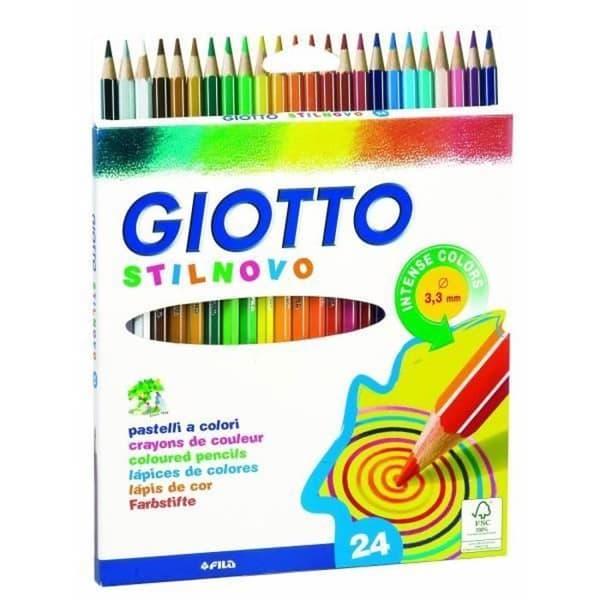 Färgpennor - Stilnovo - Giotto - Förpackning med 24 - Blandat - 24 färger