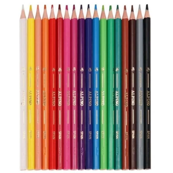 Alpino junior färgpennor 17,5 cm trä 18 st