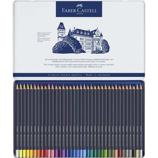 FABER-CASTELL Box med 36 permanenta Goldfaber färgpennor