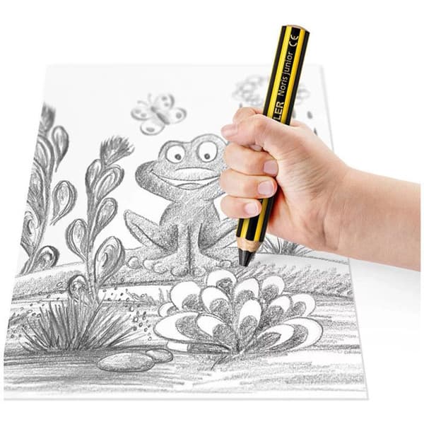 Stor grafitpenna - För barn - Bly 2B - Staedtler - Noris Junior 141
