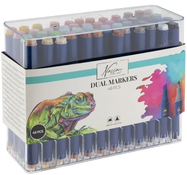 Dual markers 48-pack Dubbelspets pennor