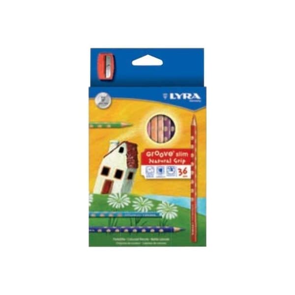 LYRA Groove Slim Colored Pencil blandade färger 3,3 mm förpackning med 36 st