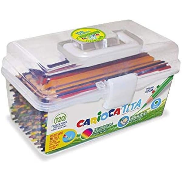 Pennset - Carioca - TITA - 120 kritor i harts - Super hållbara spetsar - Hexagonalt design