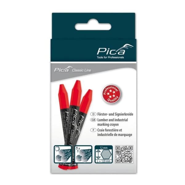 Pica Marking Pennor Classic Pro 590 12 st 120 mm Röd