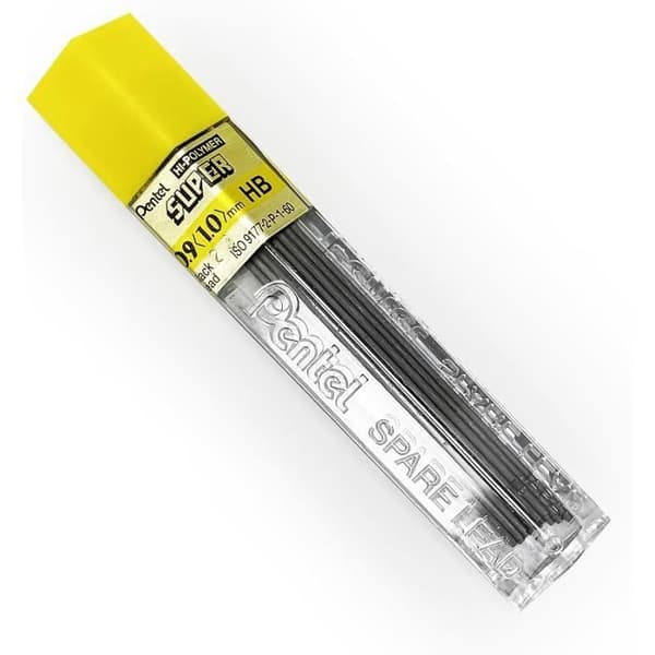 Mineralstift - Pentel - 0,9 mm HB - 3 tuber - Hög hållfasthet - Mjuk skrivning