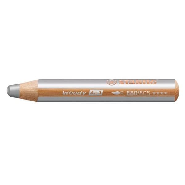 Kritor - Stabilo - Woody 3 i 1 - 1 styck - Färg Silver - För Barn - Trä