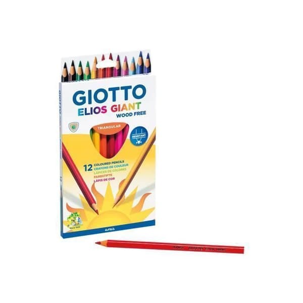 GIOTTO ELIOS GIANT Färgpenna blandade färger 5 mm förpackning om 12