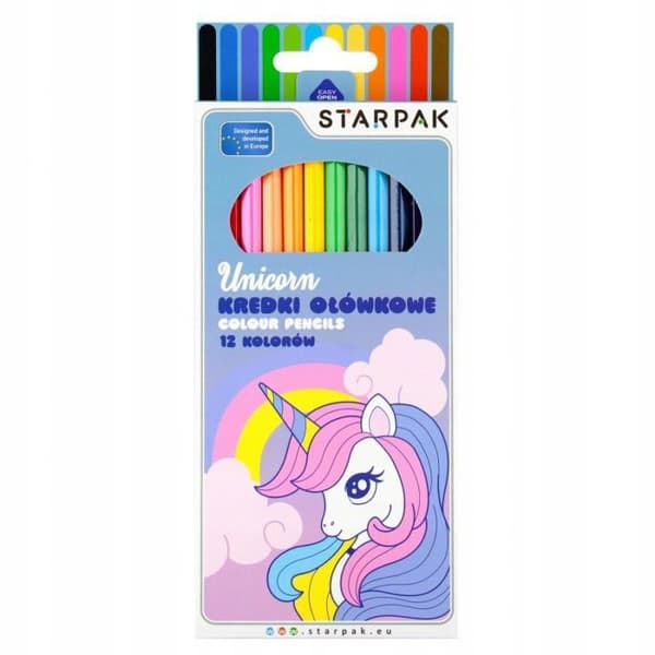 Färgpennor - feta kritor Starpak OLO CRAYONS 12 FÄRGER ELDHÄST STK PUD12/144