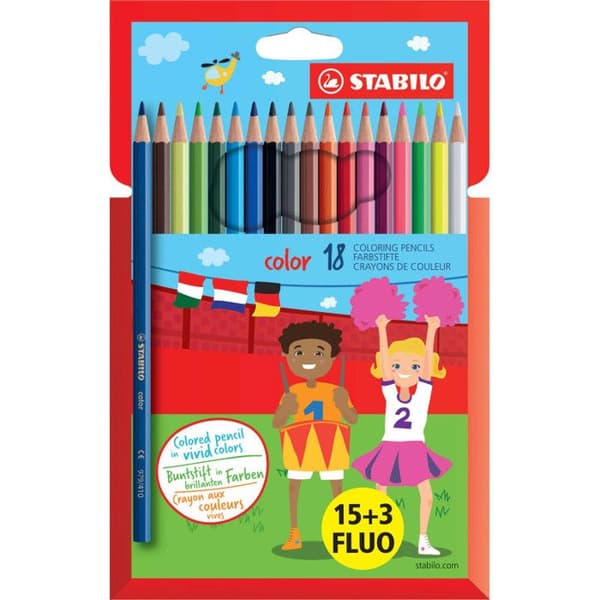 Färgpennor "Color" - Etui med 18 st