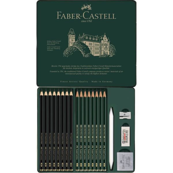 Grafitkritor - Ritning - Skiss - Faber-Castell - Pitt Graphite Matta - Förpackning 20