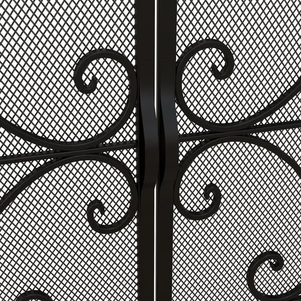 Säkerhetsgrind för Öppen Spis, 105x80.5 cm, Svart