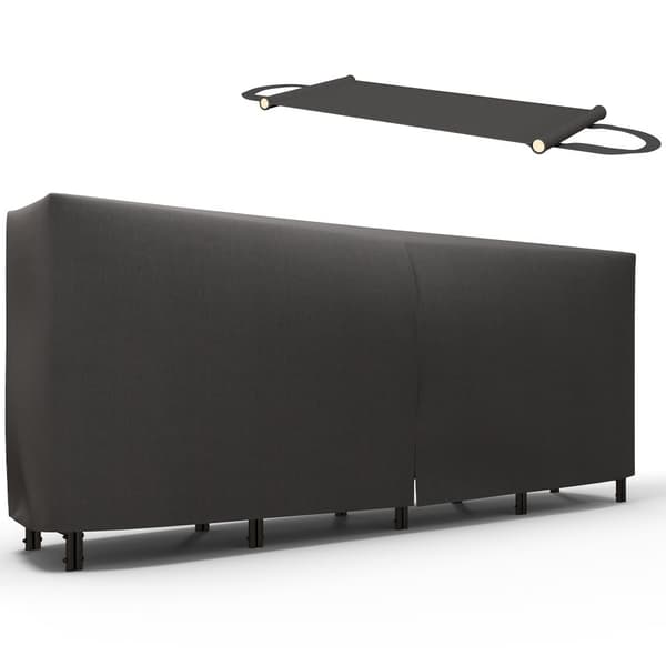 Brændeholder, 240x36x99 cm, Sort