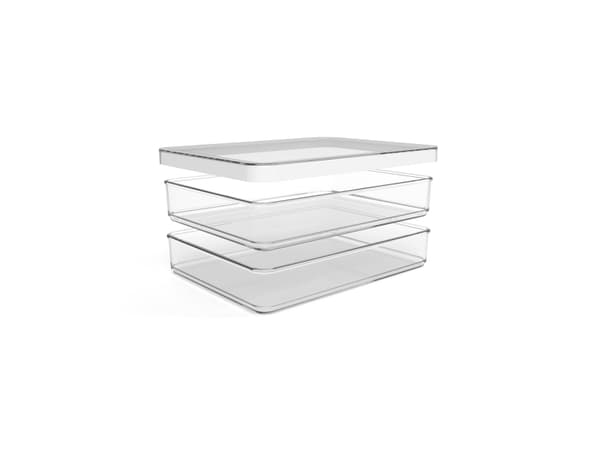 Rotho 1050990000WS, Laatikko, Mikä tahansa tuotemerkki, Jääkaappi, Läpinäkyvä, Valkoinen, 0,85 L