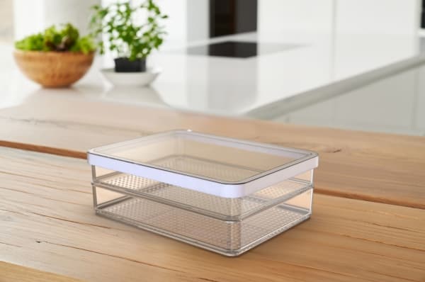 Rotho 1050990000WS, Laatikko, Mikä tahansa tuotemerkki, Jääkaappi, Läpinäkyvä, Valkoinen, 0,85 L
