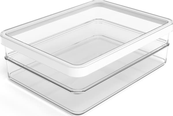 Rotho 1050990000WS, Laatikko, Mikä tahansa tuotemerkki, Jääkaappi, Läpinäkyvä, Valkoinen, 0,85 L
