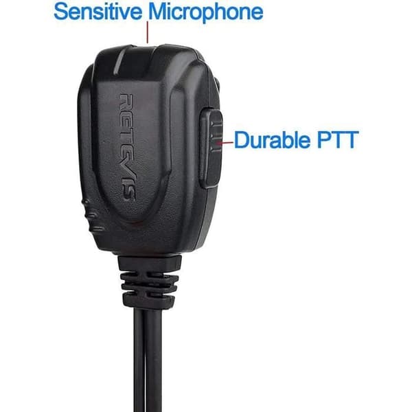 Retevis Walkie Talkie hörsnäcka- 2-stifts typ C headset kompatibelt med Baofeng UV-5R BF-88E BF-888s RT24 RT28 RT622 RT27 RT618 RT619