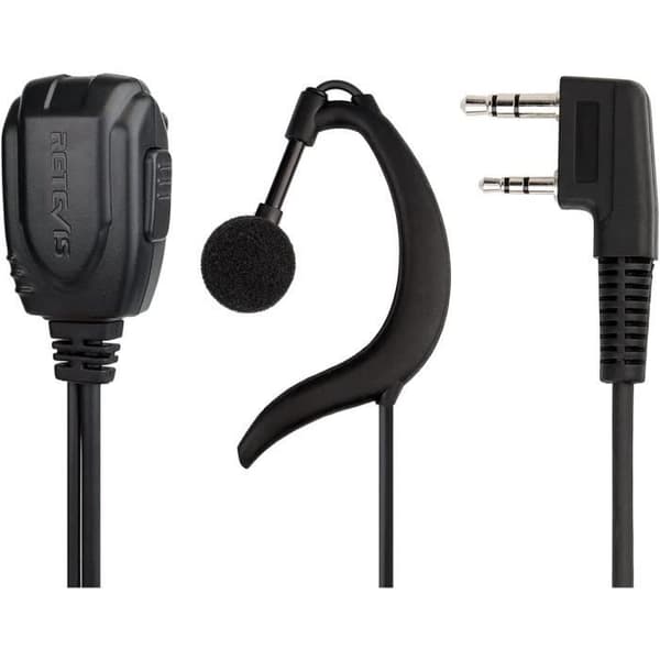 Retevis Walkie Talkie hörsnäcka- 2-stifts typ C headset kompatibelt med Baofeng UV-5R BF-88E BF-888s RT24 RT28 RT622 RT27 RT618 RT619