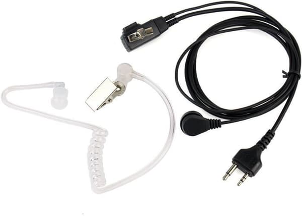 Retevis Talkie Walkie Hörlurar 2 Stift Akustisk Tub Öronhörlurar För Midland G6 G7 G12 M24 GXT250 GXT550 GXT650 LXT80(5 st)