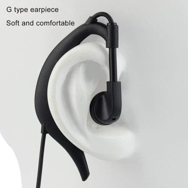 Retevis R111 Walkie Talkie hörsnäcka 2-stifts justerbar volym hörsnäcka typ G headset kompatibelt med walkie talkie RT24 RT22(5 st)