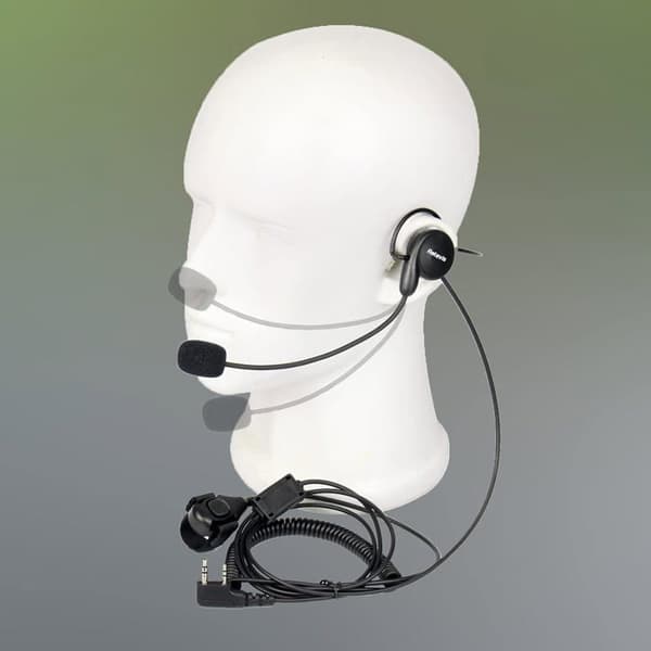 Retevis Walkie Talkie Earpiece 2 Pin Headset med Finger PTT Earpiece Kompatibel RT24 RT22 RT27 RT28 RT81 Kenwood HYT WOUXUN
