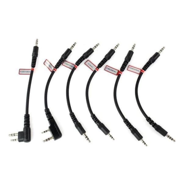 Retevis 6 i 1 programmeringskabel med 6 olika kontakter kompatibel med RT24 RT27 RT21 RT22 RT5R RT5RV Walkie Talkie