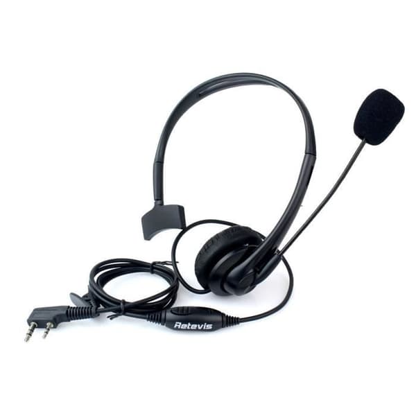 Retevis Headset PTT Mic Öronsnäcka Kompatibel med Walkie Talkies RT24 RT22 RT27 RT3 RT3S RT5 RT5R RT7 H777