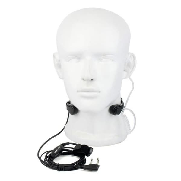 Retevis Laryngophone Justerbar hörsnäcka Kompatibel med Walkie Talkie RT24 RT27 RT28 Baofeng UV-5R BF-888S Kenwood (1st)