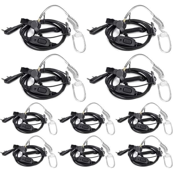 Retevis EEK009 Walkie Talkie Headset, Övervakningshörlur med spole Kompatibel med Retevis RT24 RT622 H777 BF-88E BaoFeng