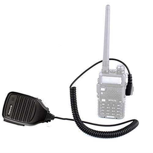Retevis Walkie Talkie Högtalarmikrofon 2-stift kompatibel med RT24 RT27 RT22 RT21 RT28 Baofeng BF-888S Walkie Talkies (5)