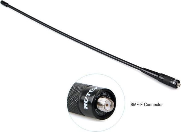 Retevis RHD771 Talkie Walkie Antenn SMA-F Dubbelband 144/430 MHz VHF/UHF Kompatibel med Baofeng UV-5R BF-888S, RT5R H777 (5 st)
