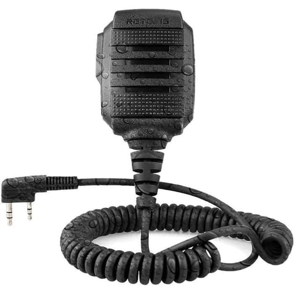 Retevis RS114 Walkie Talkie Högtalarmikrofon IP54 Vattentät 2-stift kompatibel med Retevis RT24 RT27 RT3S RT5R Walkie Talkies