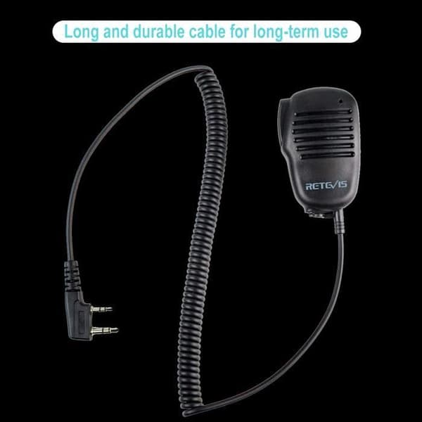 Retevis Mini Walkie Talkie Högtalarmikrofon 2 stift kompatibel med Retevis RT24 RT22 RT622 RT5 RT27 RT46 Walkie Talkies