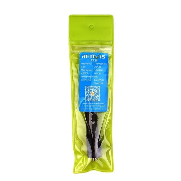 Retevis RT20 Walkie Talkie Antenn SMA-F Dual Band VHF/UHF kompatibel med RT5 RT5R RT5RV RT21 RT7 H777 Walkie Talkies