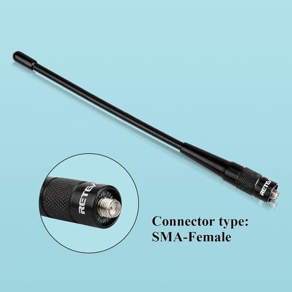 Retevis RHD701 Walkie Talkie Antenn Kompatibel med BF UV-5R plus BF-888S UV-5RA UV-5RB Retevis RT5 RT5R High Gain Antenn (1st)
