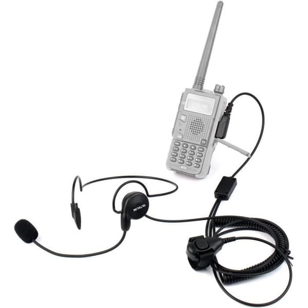 Retevis Walkie Talkie Earpiece 2-stifts headset med PTT kompatibel med Retevis RT24 RT22 RT27 RT28 RT81 Baofeng BF-888s UV-5R