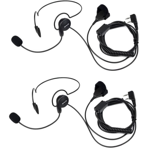 Retevis Walkie Talkie Earpiece 2-stifts headset med PTT kompatibel med Retevis RT24 RT22 RT27 RT28 RT81 Baofeng BF-888s UV-5R