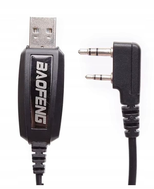 USB-kabel til programmering af Baofeng Kenwood radioer (Jack 2,5 mm + Jack 3,5 mm / USB) med drivere