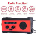 Miniatyrbild 3 av 4: Emergency Radio Disaster Prevention Handvev SOS-ficklampa för solenergigenerering