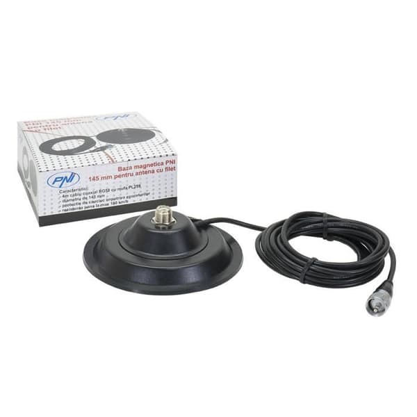 PNI 145 - PL 145 mm magnetisk bas innehåller en 4 m kabel och en PL259 kontakt