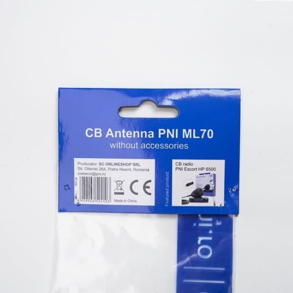 Antenna CB PNI ML70 längd 70cm 26-30MHz 200W utan tillbehör