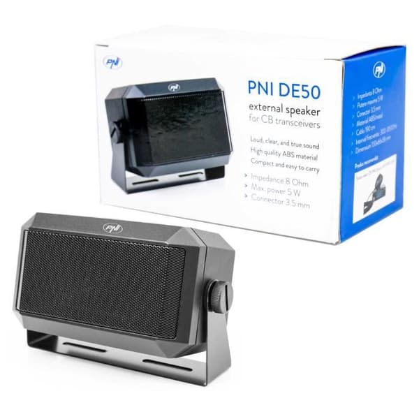 PNI DE50 extern högtalare för CB-radiostationer med 3,5 mm kontakt