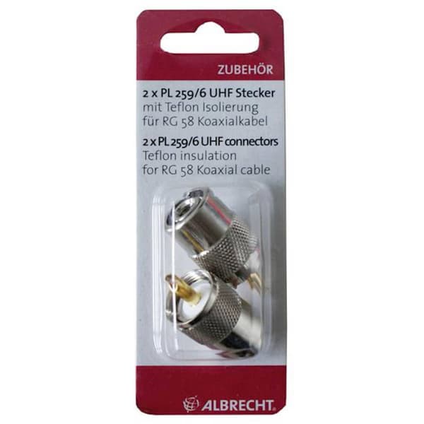 Albrecht PL-kontakt PL259/6 Zweier-Blisterset 50120