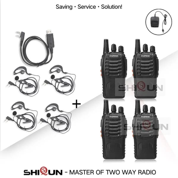 Kävelytyspuhelin, 5W teho, UHF taajuus, 3PCS-771