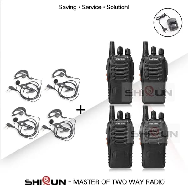 Kävelytyspuhelin, 5W teho, UHF taajuus, 3PCS-771