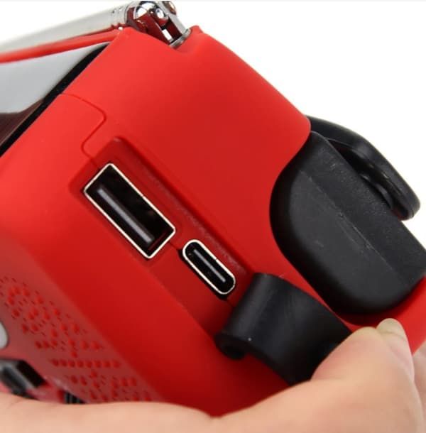 Multifunksjonell Solar Sveiv Radio FM AM WB NOAA Værradio 2000mAh USB Lading Nød LED Lommelykt Power Bank