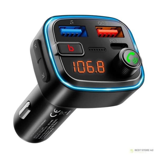 Bil FM-sändare med Bluetooth-funktion